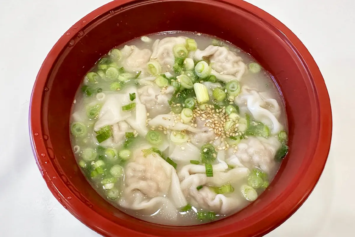 Tonkotsu Shrimp Wonton at Fujiyama Ramen，a Japanese Restaurant in San Diego